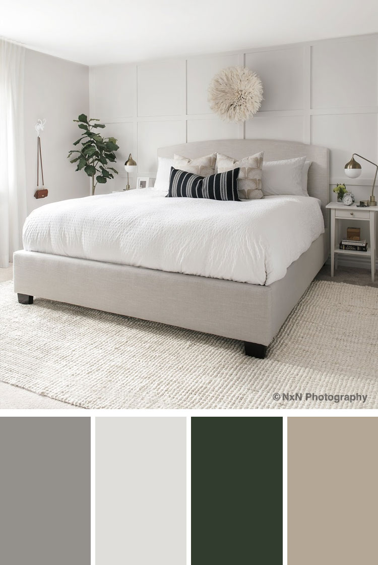 Grey Bedroom Colour Combination - HD Wallpaper 