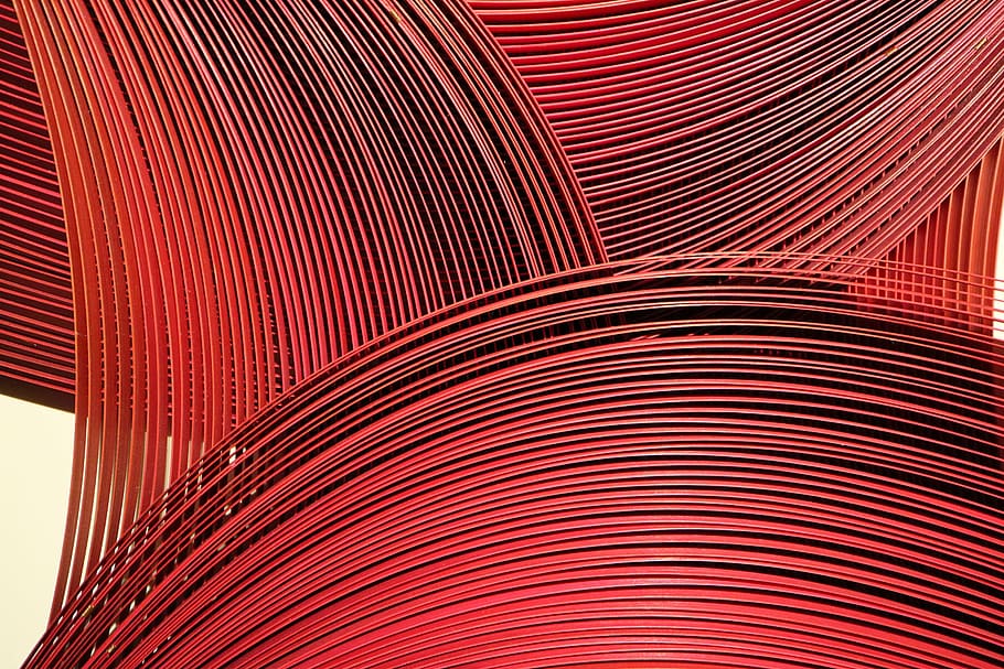 Bamboo, Woven, Color, Red, Pattern, Abstract, Backgrounds, - Texture 4k - HD Wallpaper 
