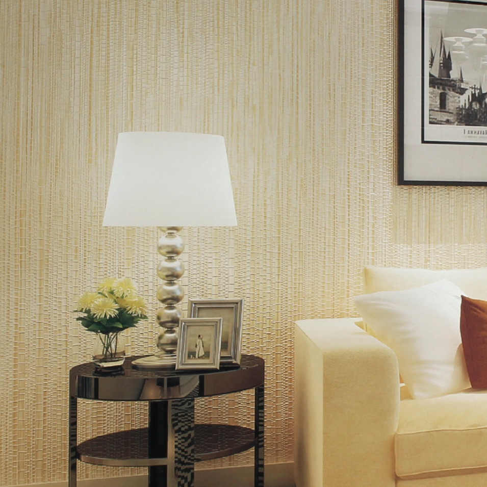 Vertical Texture Metallic Silver Faux Grasscloth Vinyl Papel Tapiz