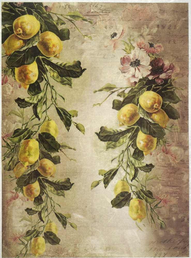 Rice Paper - Lemon Wallpaper - Купить Декупажные Карты В Украине - HD Wallpaper 