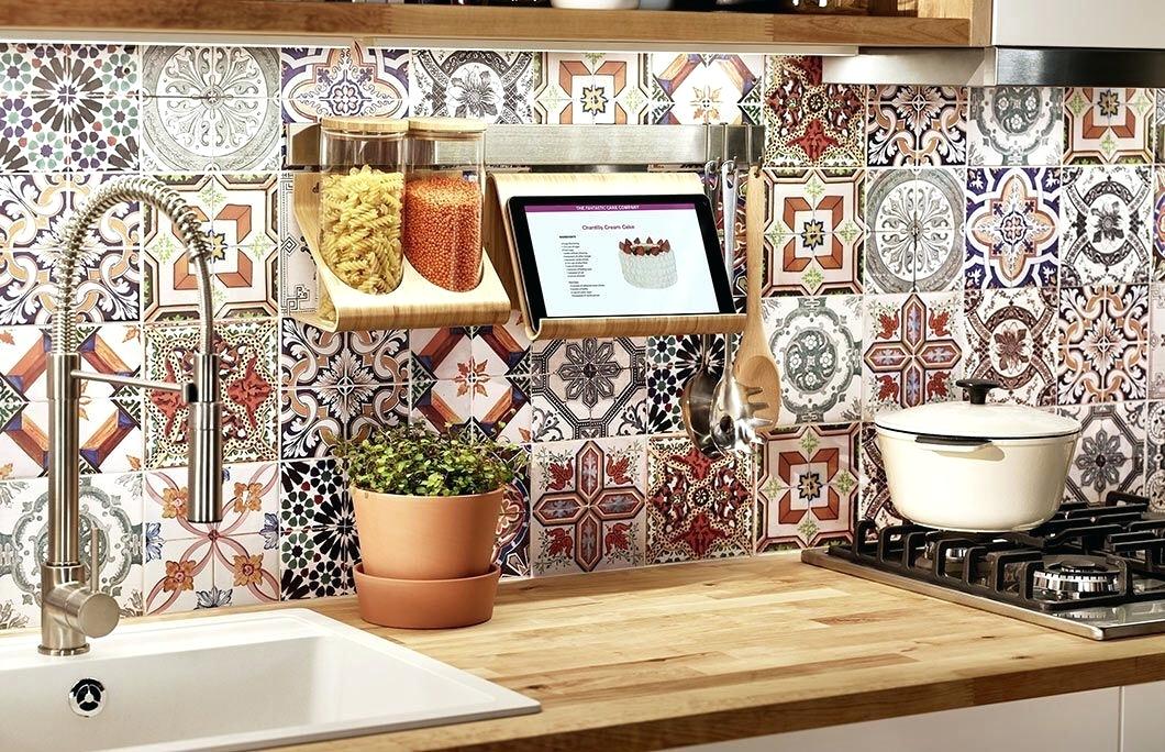 Love These Style Kitchen Tiles And Tablet Stand Moroccan - Gạch Bông Cổ Điển - HD Wallpaper 
