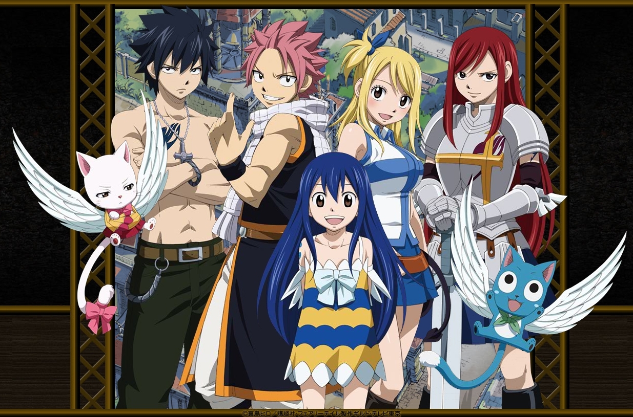 Fairy Tail Lucy Heartfilia Gray Fullbuster Natsu Dragneel Fairy Tail 1235x815 Wallpaper Teahub Io