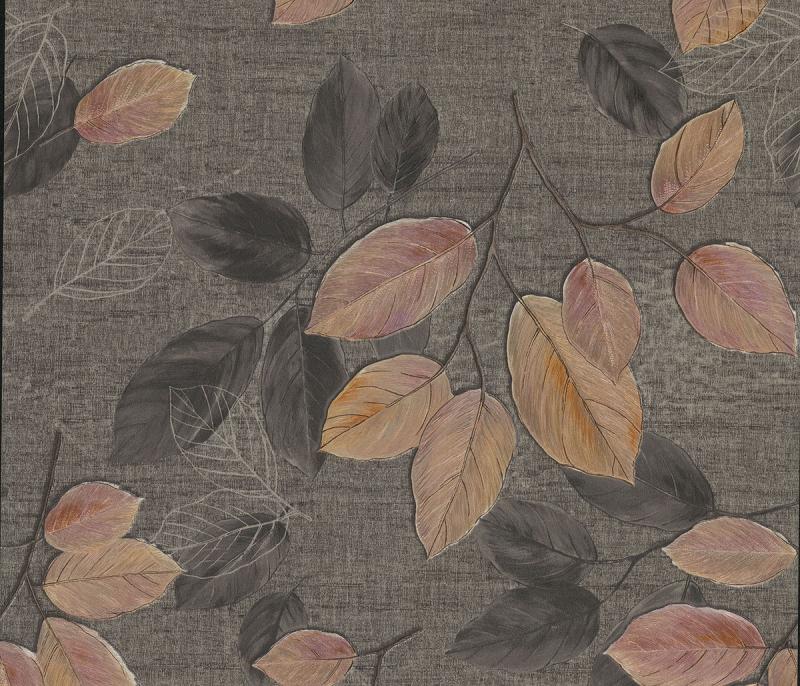 Dorado Black Leaf Toss Wwhdi40404 Brewster Wallpaper - Wallpaper - HD Wallpaper 