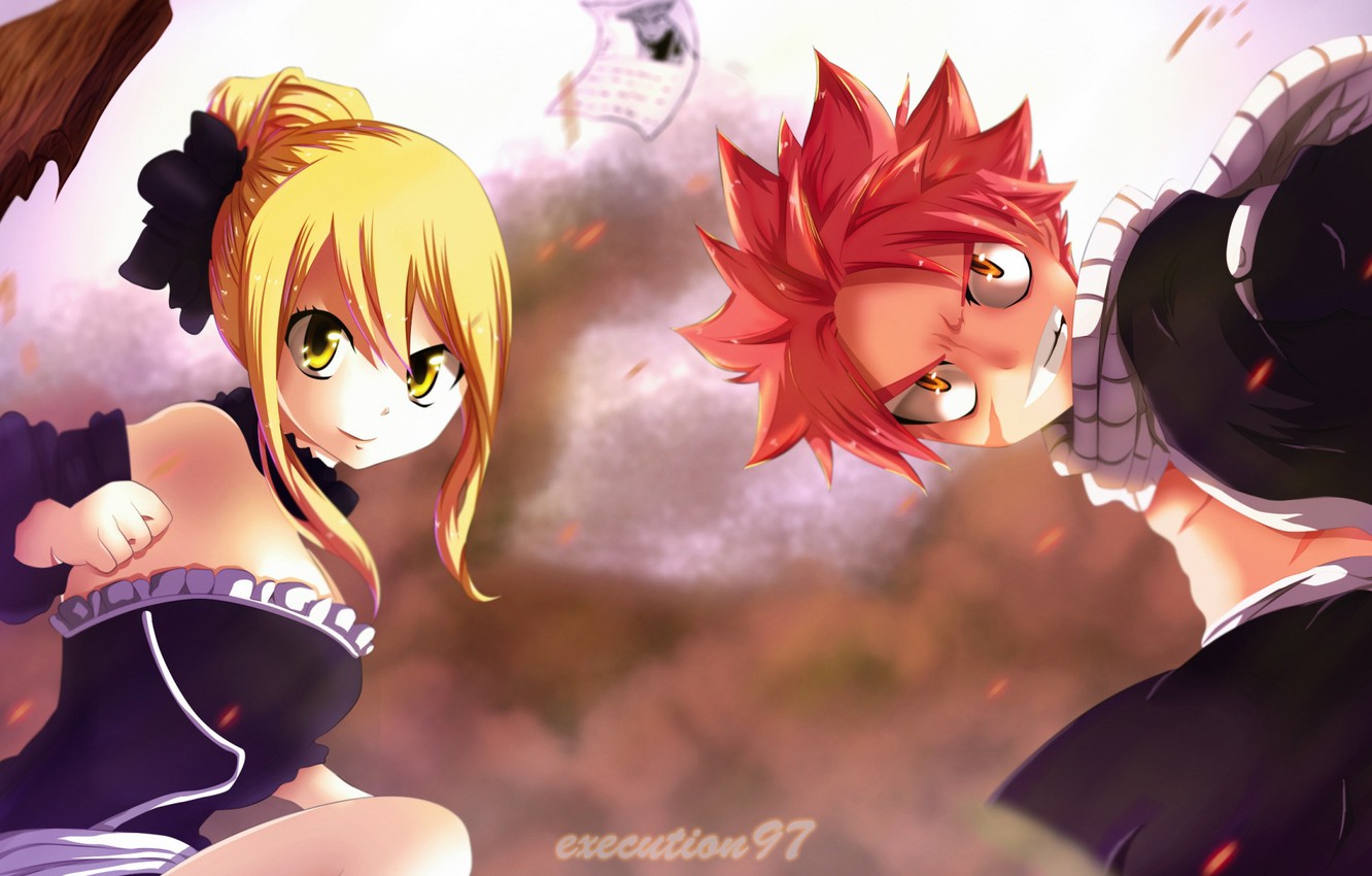 Photo Wallpaper Anime, Art, Friends, Fairy Tail, Natsu - Fairy Tail - HD Wallpaper 