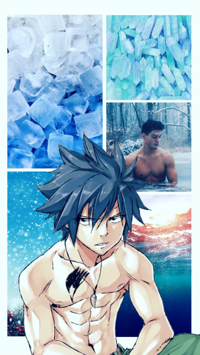 #fairytail #grayfullbuster #gray #ice #blue #blueaesthetic - Aesthetic Fairy Tail Wallpaper Iphone - HD Wallpaper 