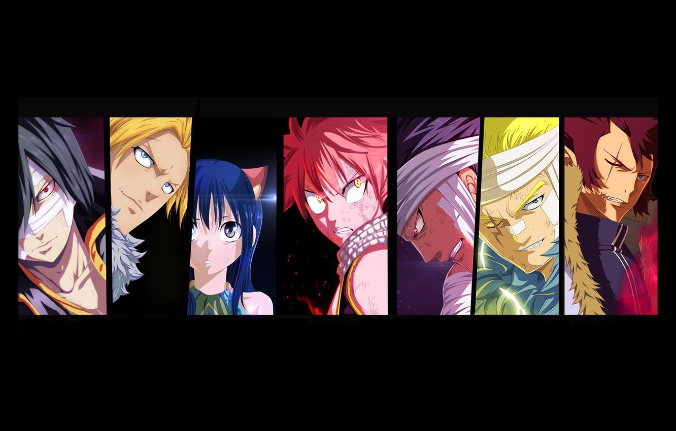 Photo Wallpaper Cobra, Rogue, Dragon, Wendy, Sting, - Anime Gajeel Laxus Wallpaper Fairy Tail - HD Wallpaper 