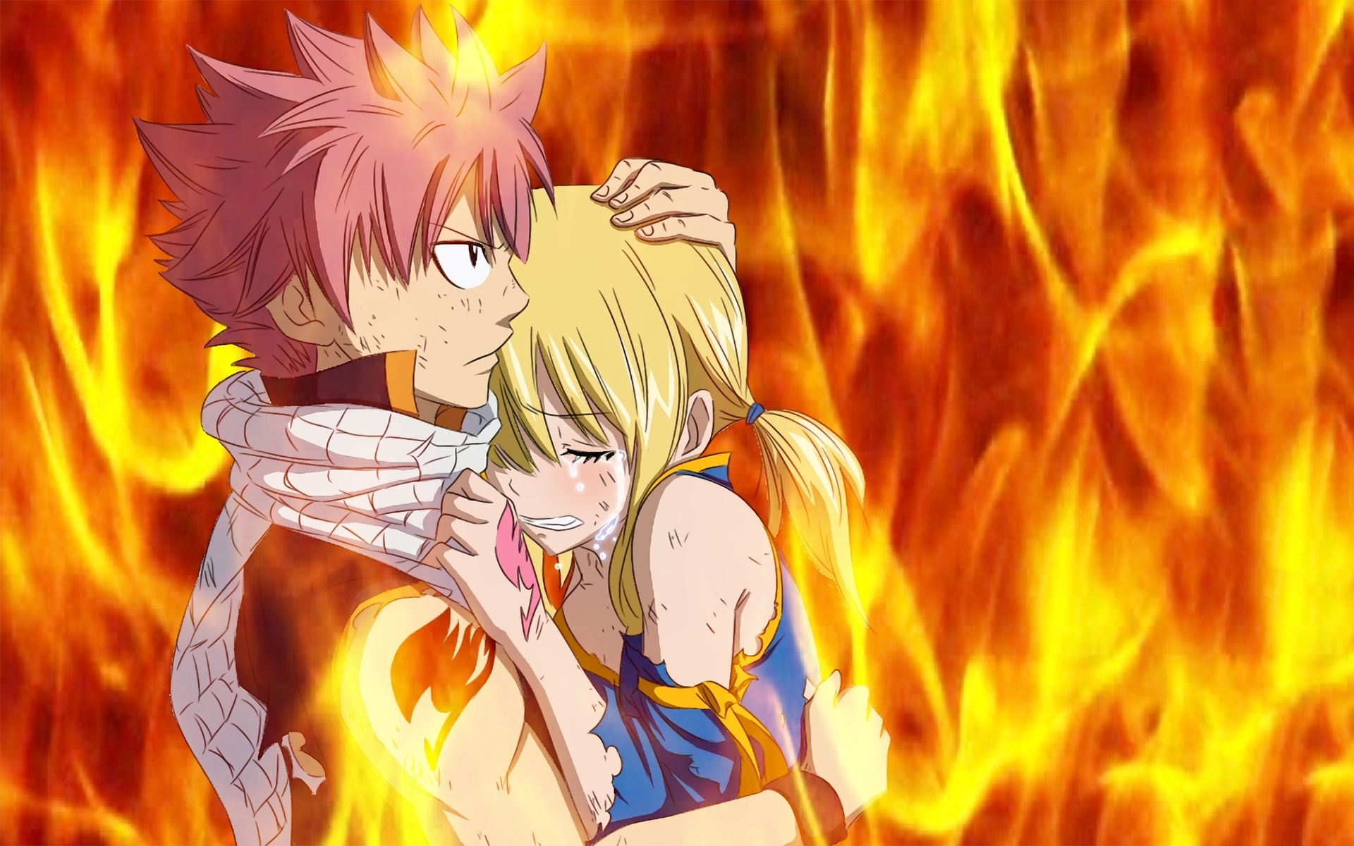 Fairy Tail Natsu And Lucy Cry - HD Wallpaper 