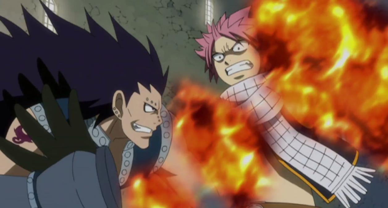 Gajeel Vs Natsu - Cartoon - HD Wallpaper 