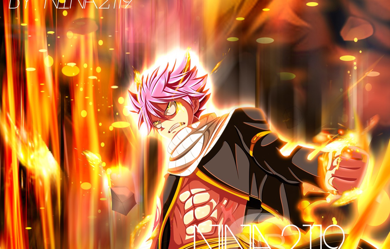 Photo Wallpaper Anime, Art, Fairy Tail, Natsu Dragneel, - Natsu Dragneel Vs Acnologia - HD Wallpaper 