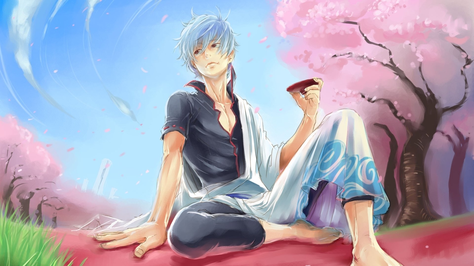 Awesome Sakata Gintoki Free Wallpaper Id - Gintama Wallpaper Sad - HD Wallpaper 