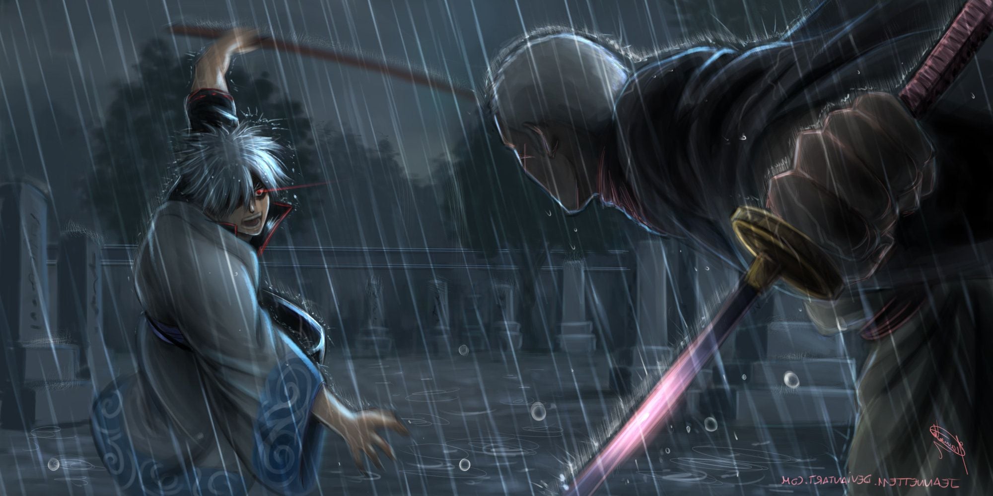 Gintoki Sakata Duel Full Hd Image - Gintama Wallpaper Hd - HD Wallpaper 