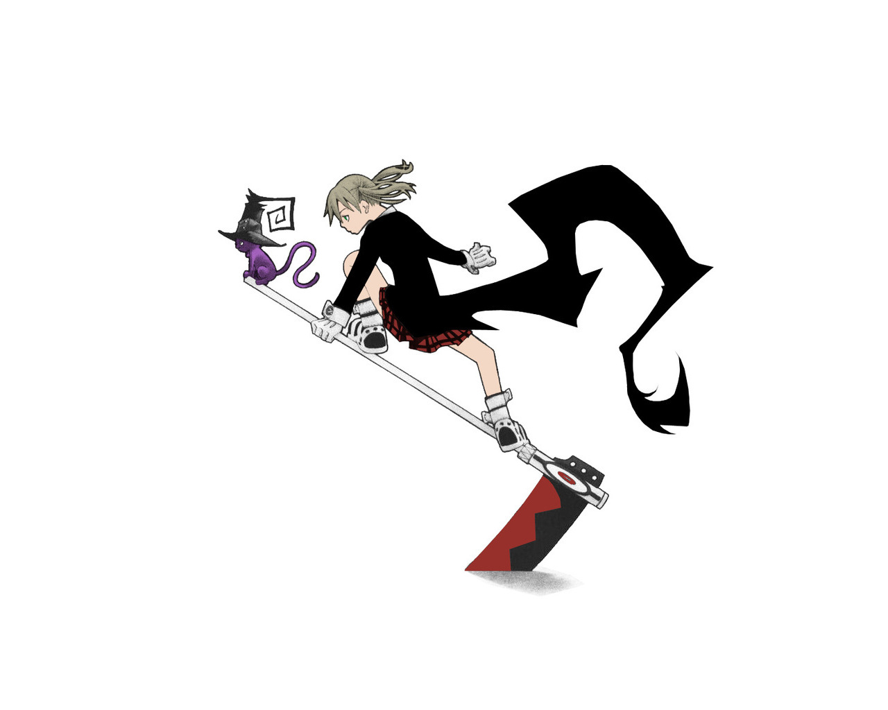 Soul Eater White Background - HD Wallpaper 