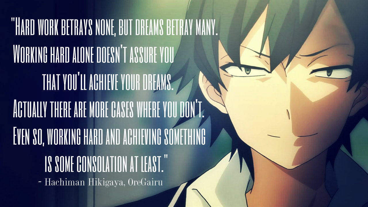 Hard Work Anime Quotes - HD Wallpaper 