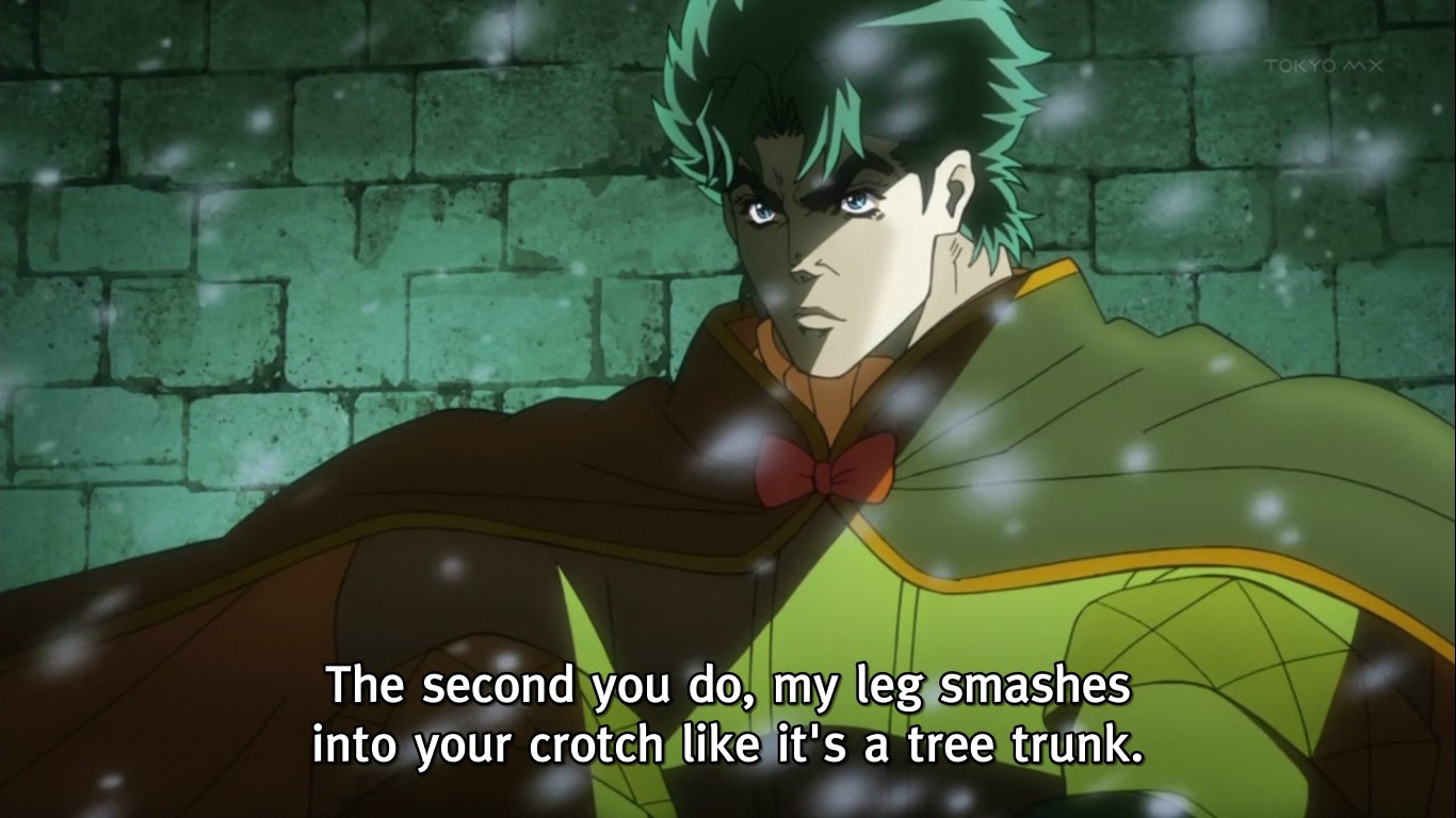 The Second You Do, My Leg Smashes Into Your Crotch - Jojo's Bizarre Adventure Best Quotes - HD Wallpaper 