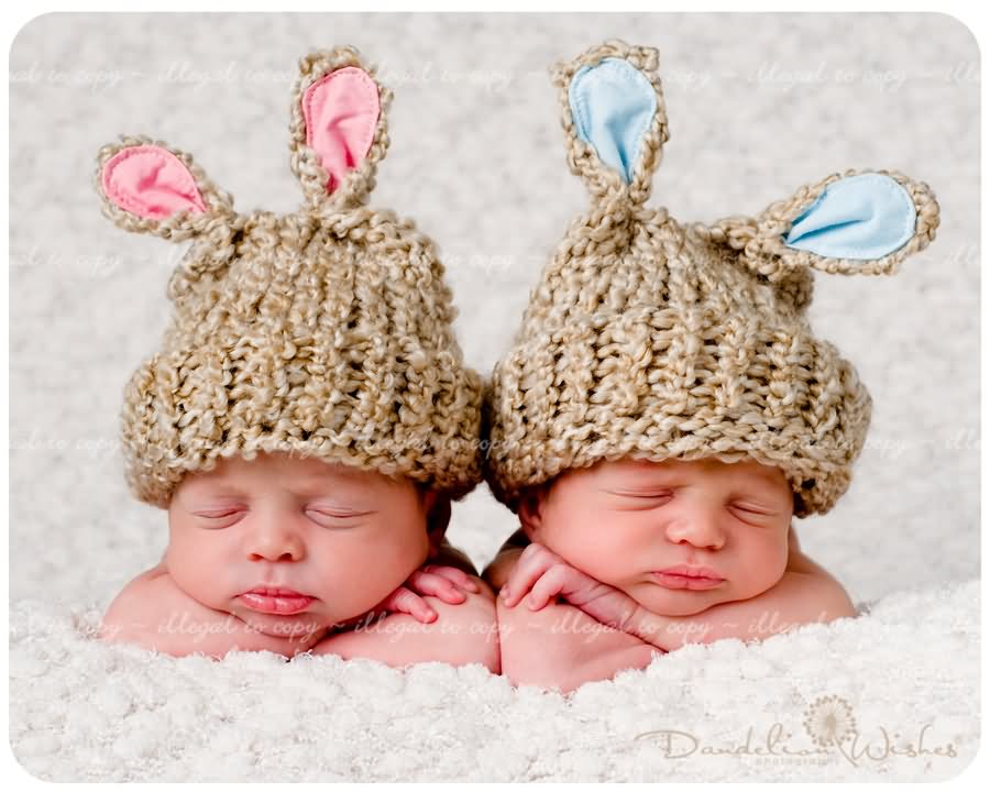 Cute Twin Babies Photos - New Born Baby S Cute - HD Wallpaper 