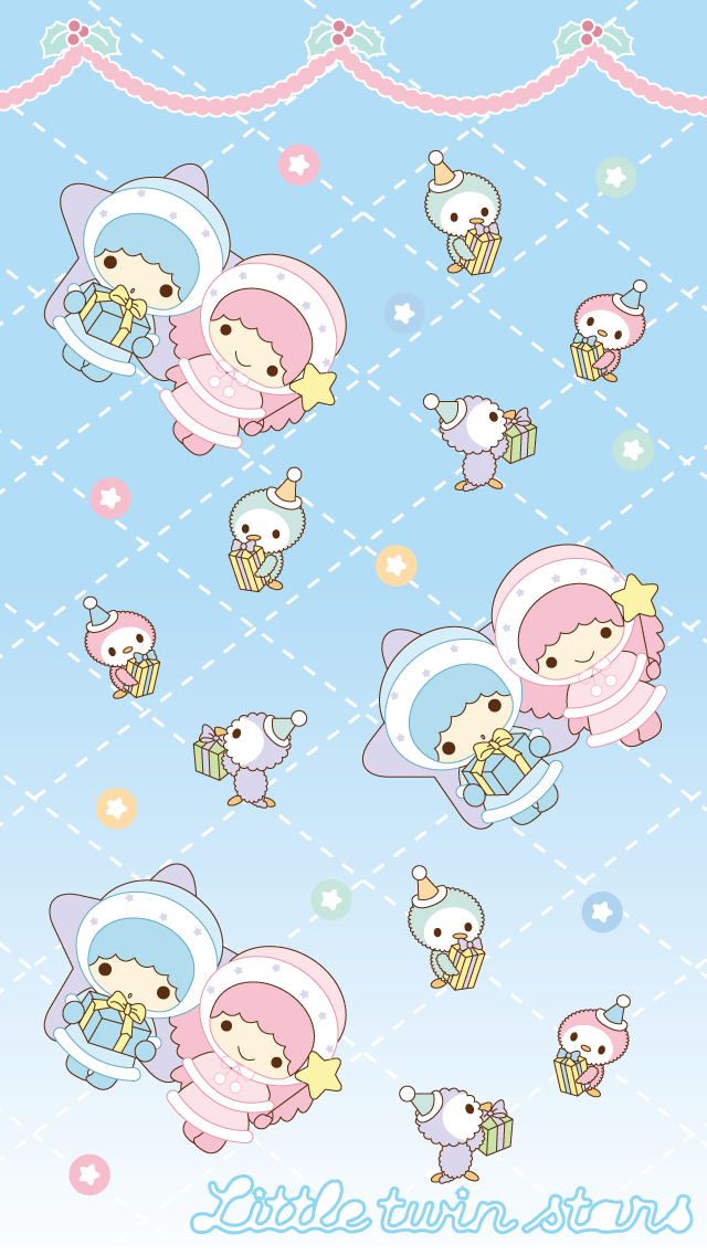 Little Twin Stars Christmas - HD Wallpaper 