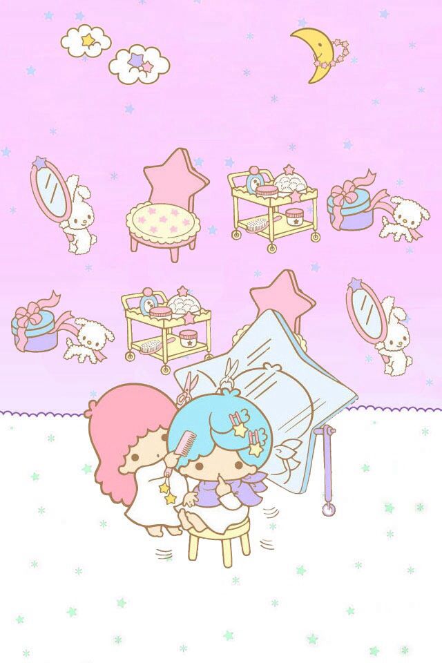 Little Twin Star Back Ground - HD Wallpaper 