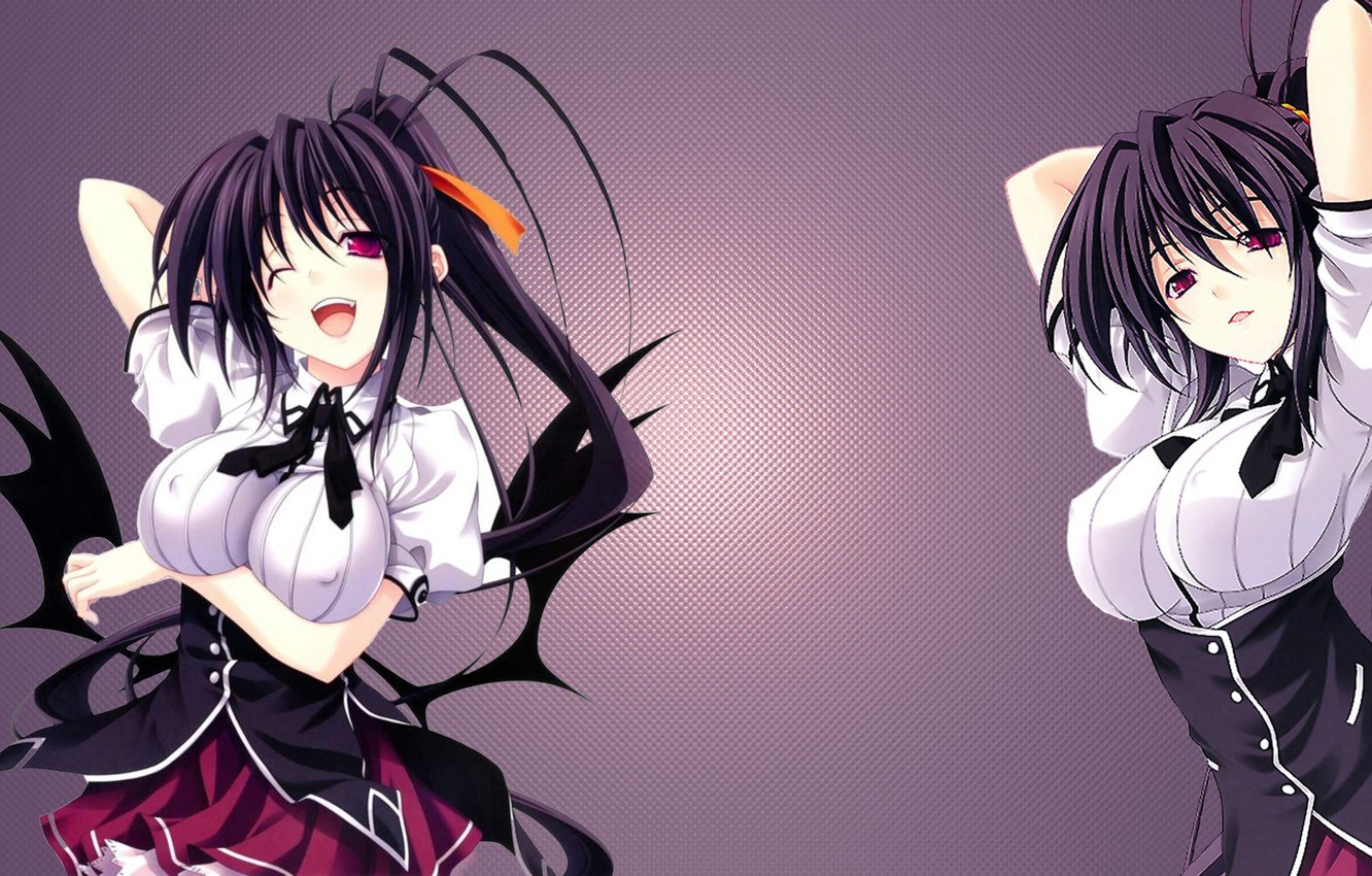 Photo Wallpaper Demon, Game, Anime, Asian, Manga, Japanese, - Akeno Himejima - HD Wallpaper 