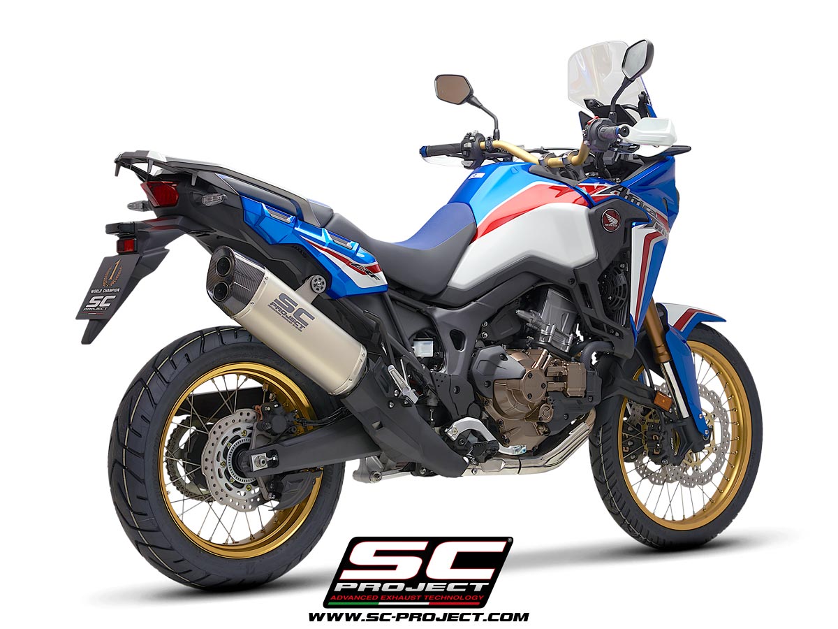 Adventure Muffler, Titanium, With Carbon Fiber End - Honda Africa Twin 2019 Full - HD Wallpaper 