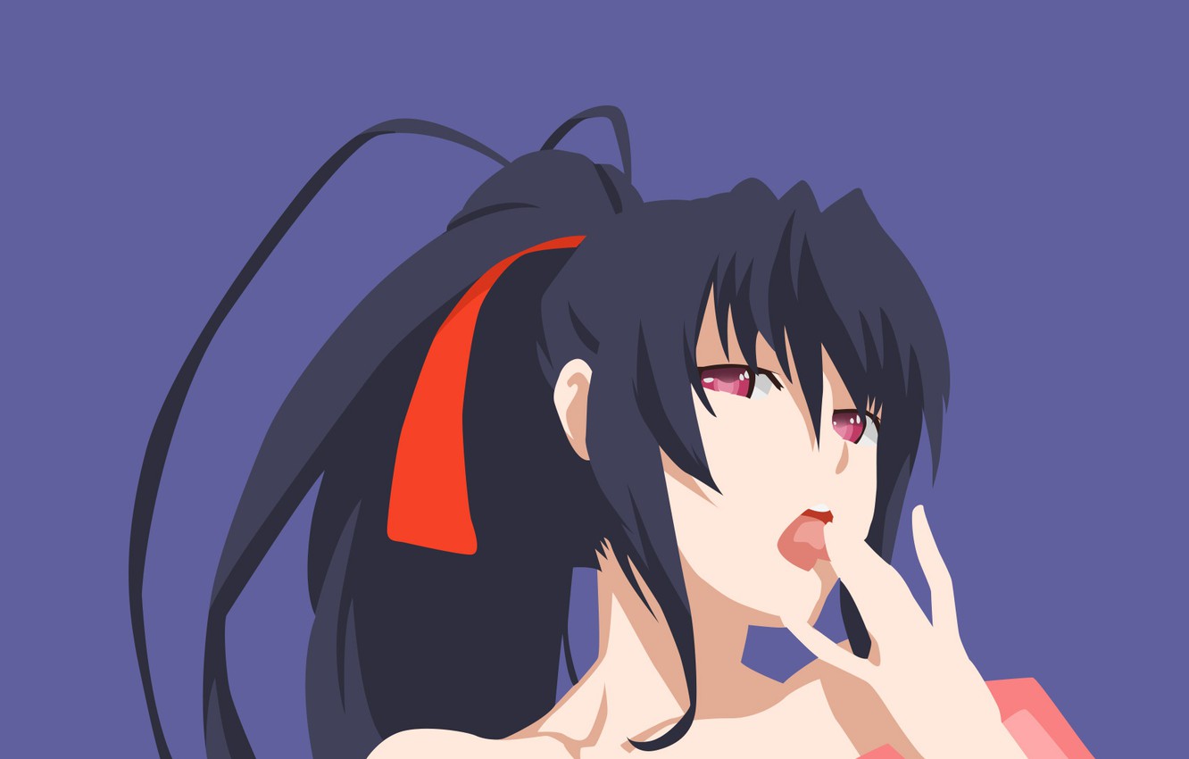 Photo Wallpaper Look, Girl, Highschool Dxd - Akeno Himejima - HD Wallpaper 