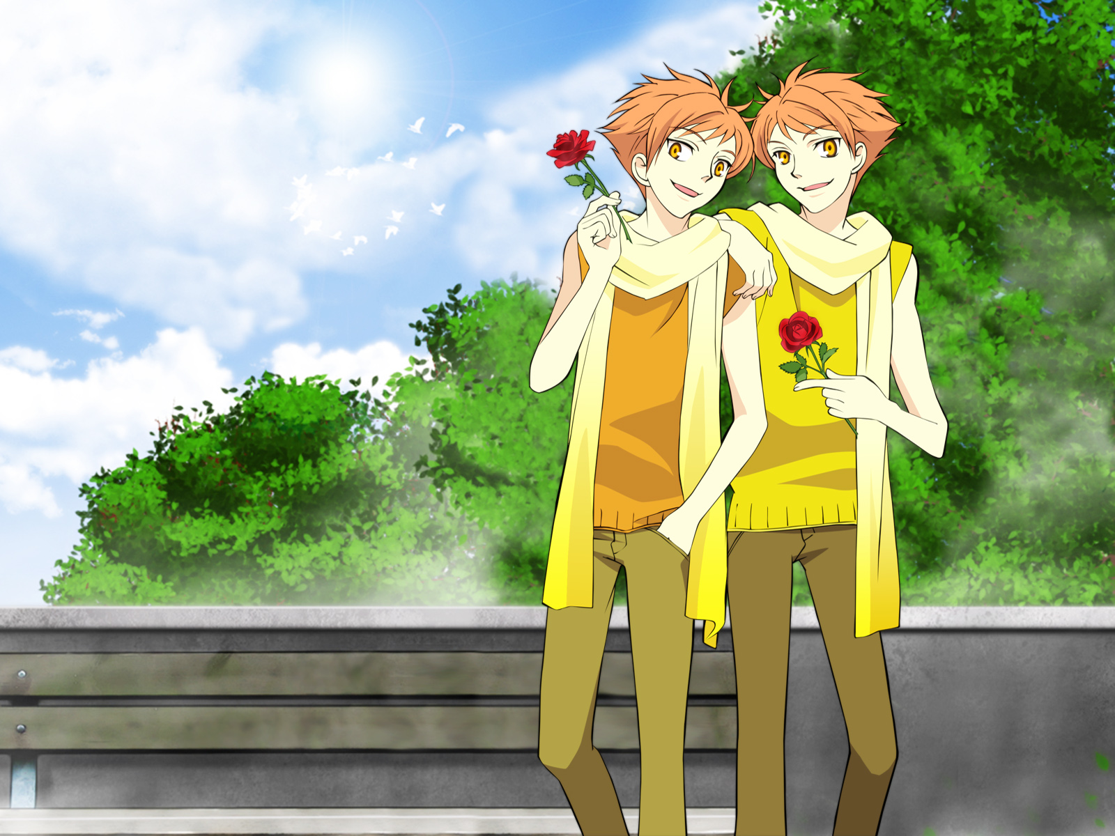 Ouran High Wallpaper - Twins Super Cute Wallpaper Ouran Highschool Host Club - HD Wallpaper 
