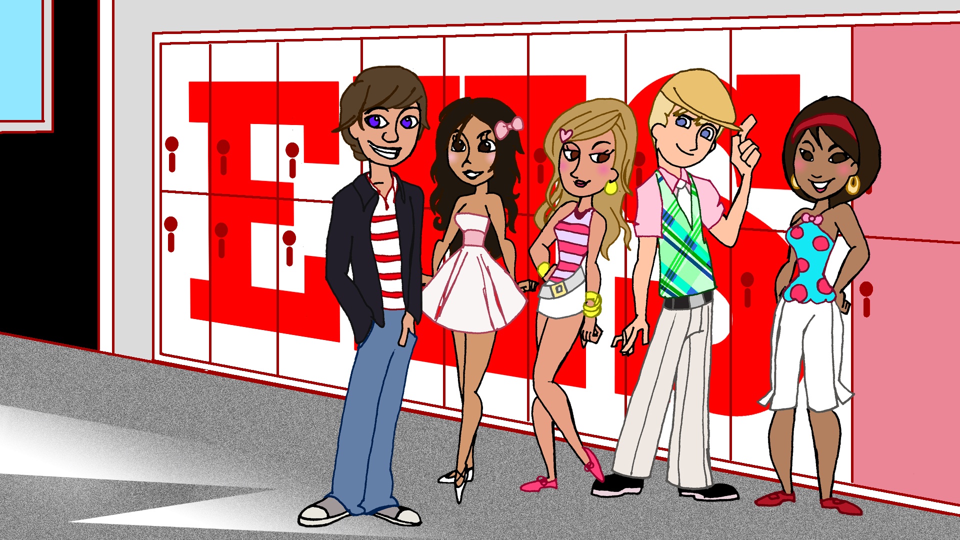 High School Musical Animation Wallpaper - Cartoon High School Musical - HD Wallpaper 