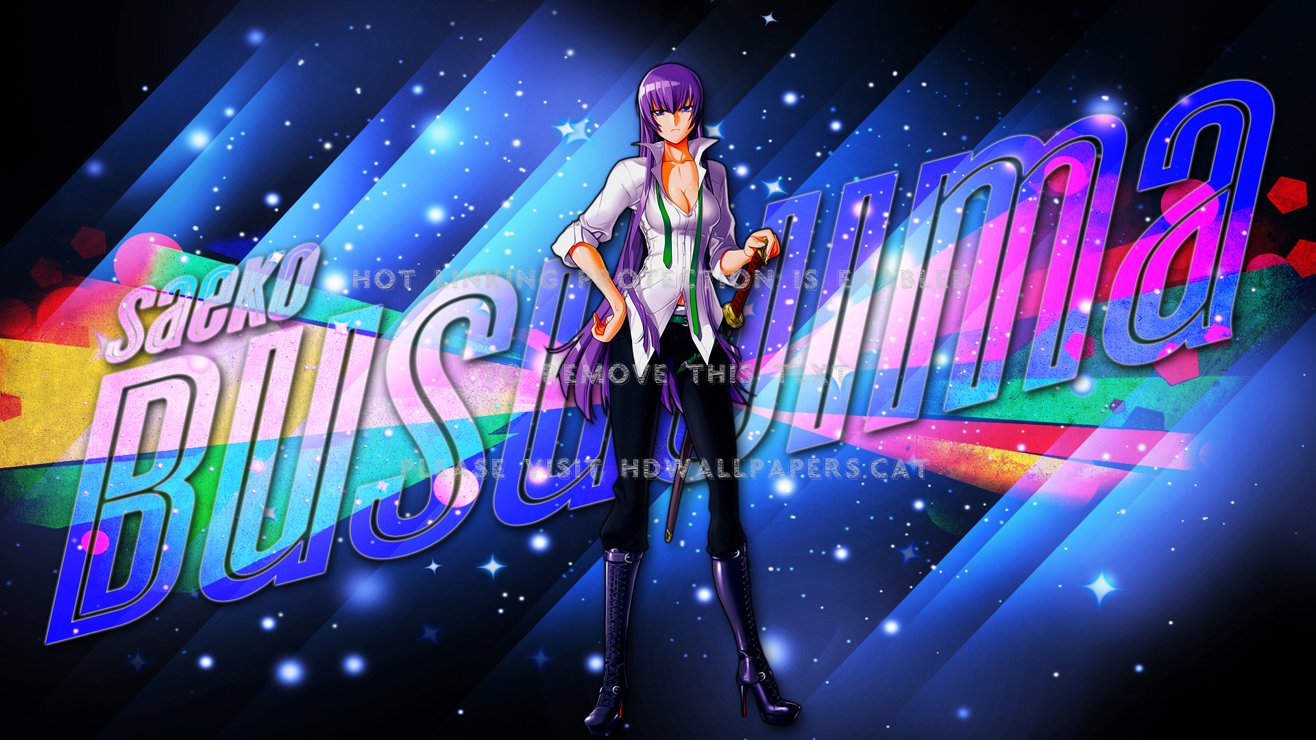 Saeko Busujima Sakeo High School Of The - Graphic Design - HD Wallpaper 