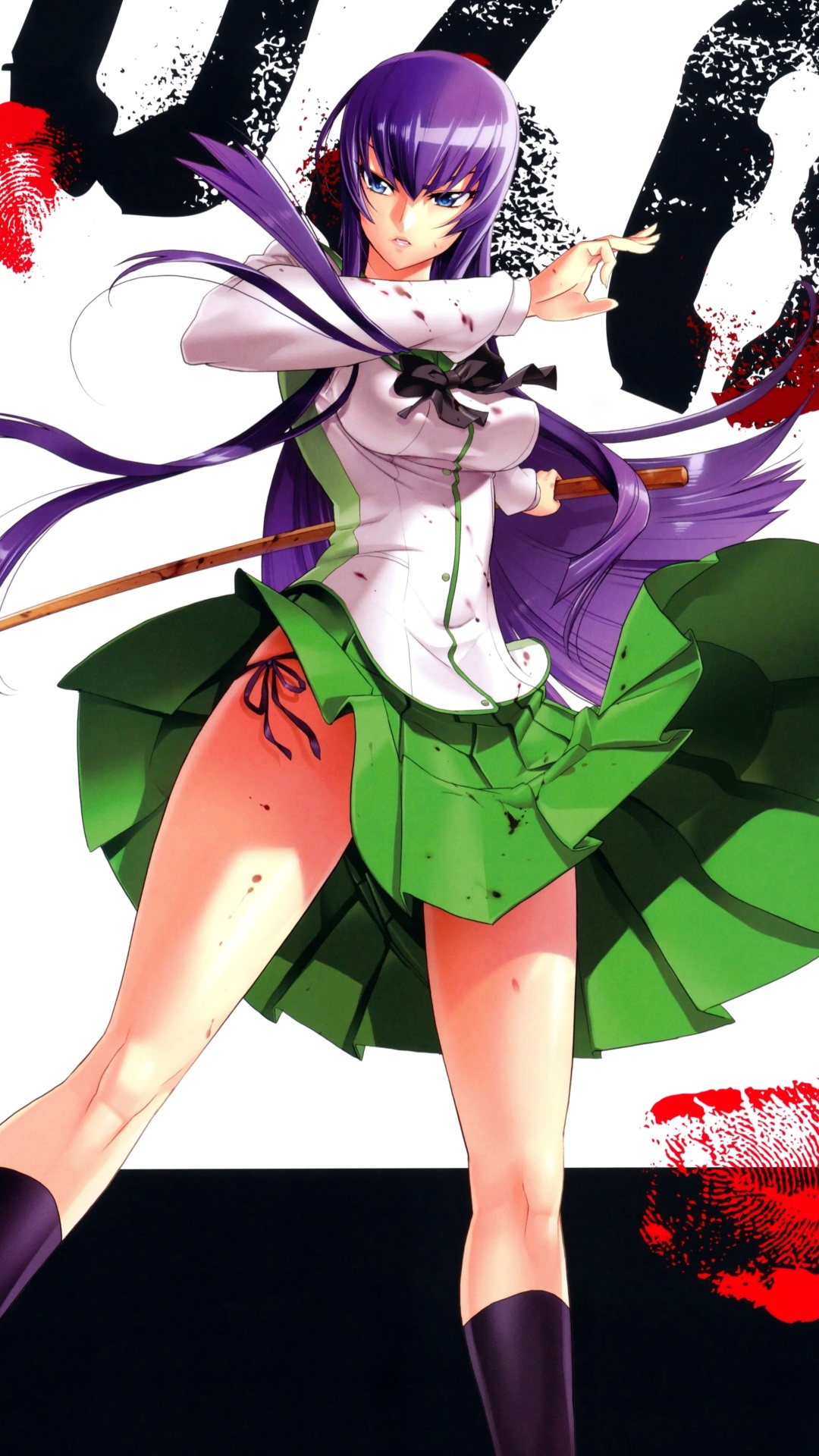 Highschool Of The Dead Saeko Busujima 1080x19 Wallpaper Teahub Io