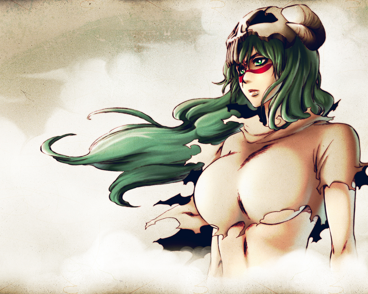 Bleach Green Eyes Green Hair Long Hair Neliel Tu Oderschvank - Nel - HD Wallpaper 