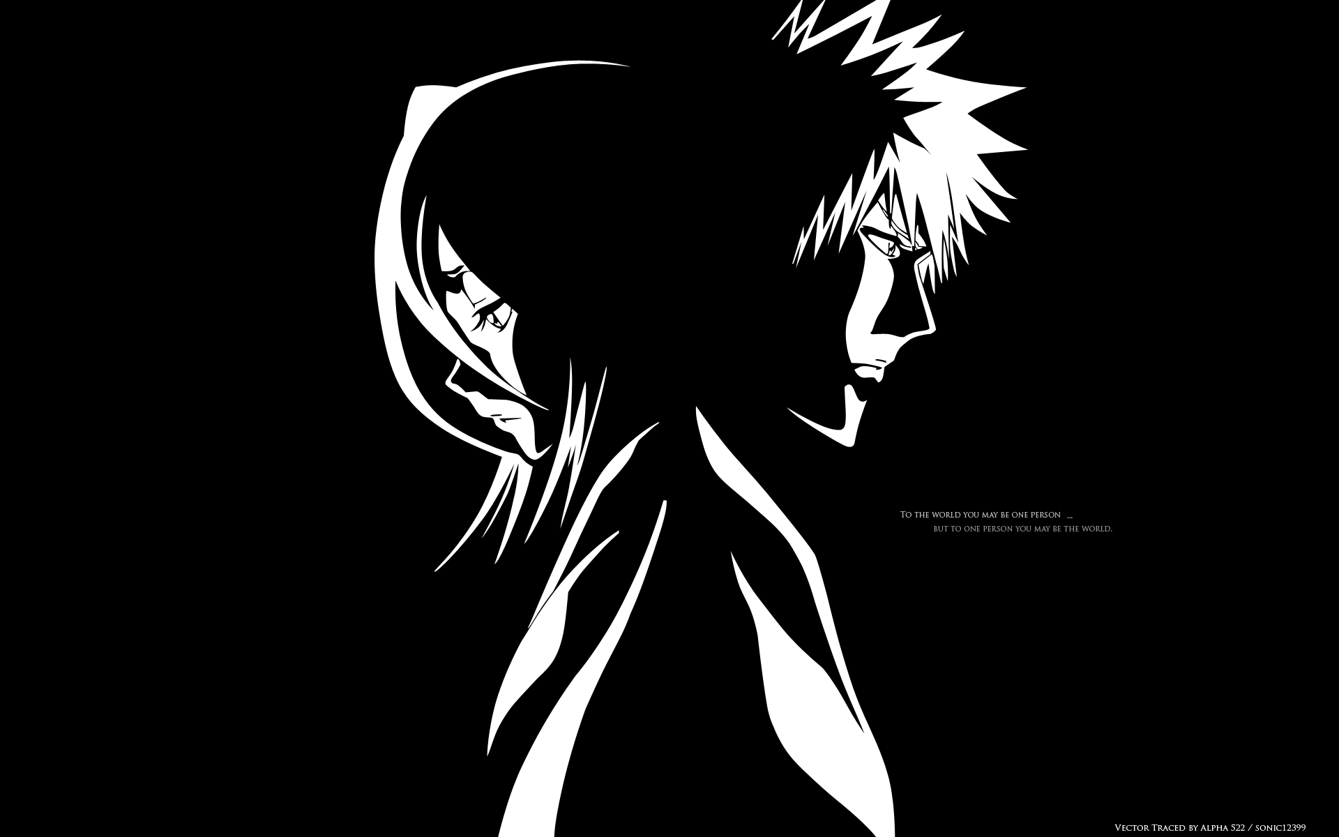 Bleach Black And White - HD Wallpaper 