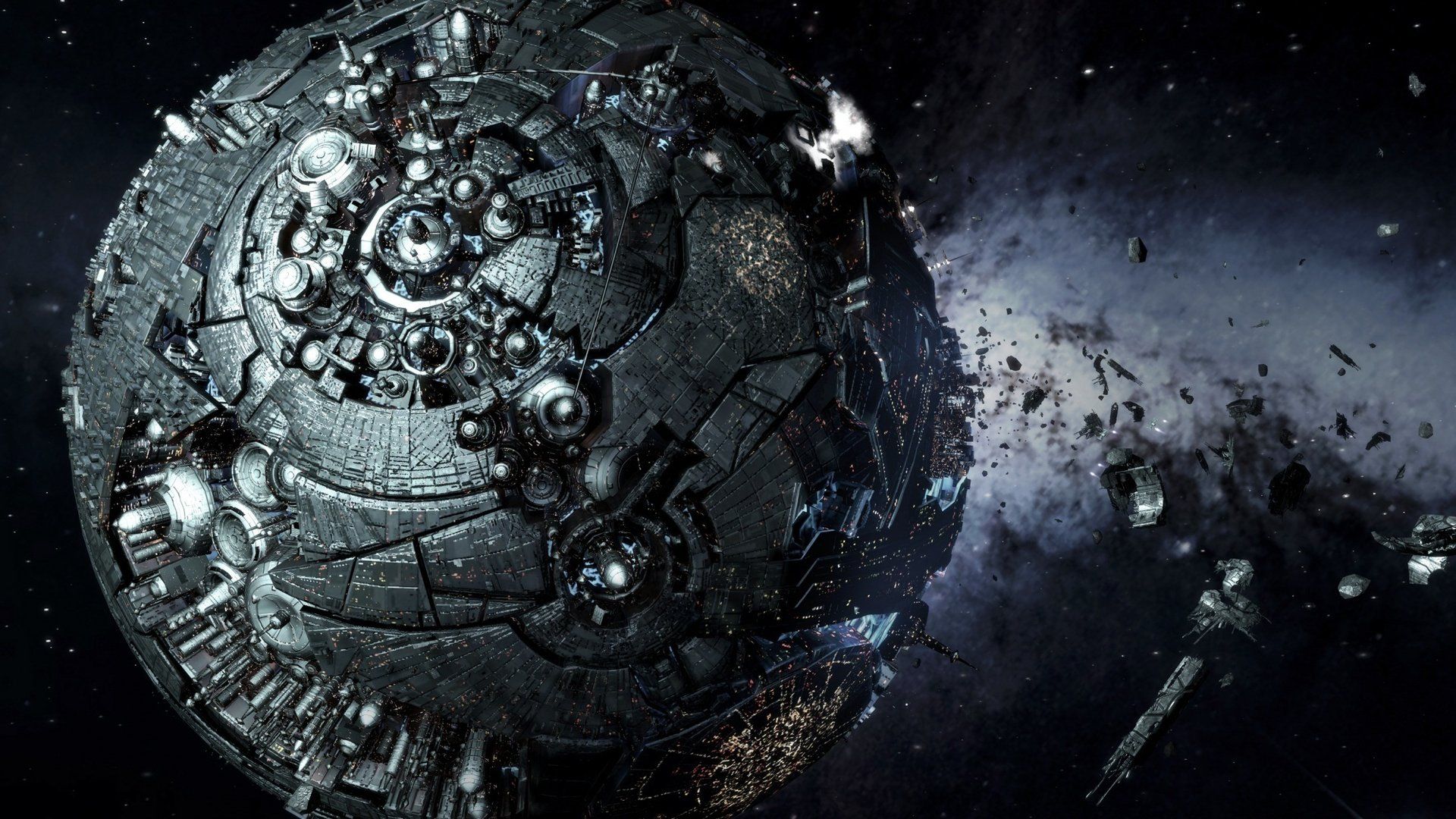 Sci Fi Mechanical Planet - HD Wallpaper 