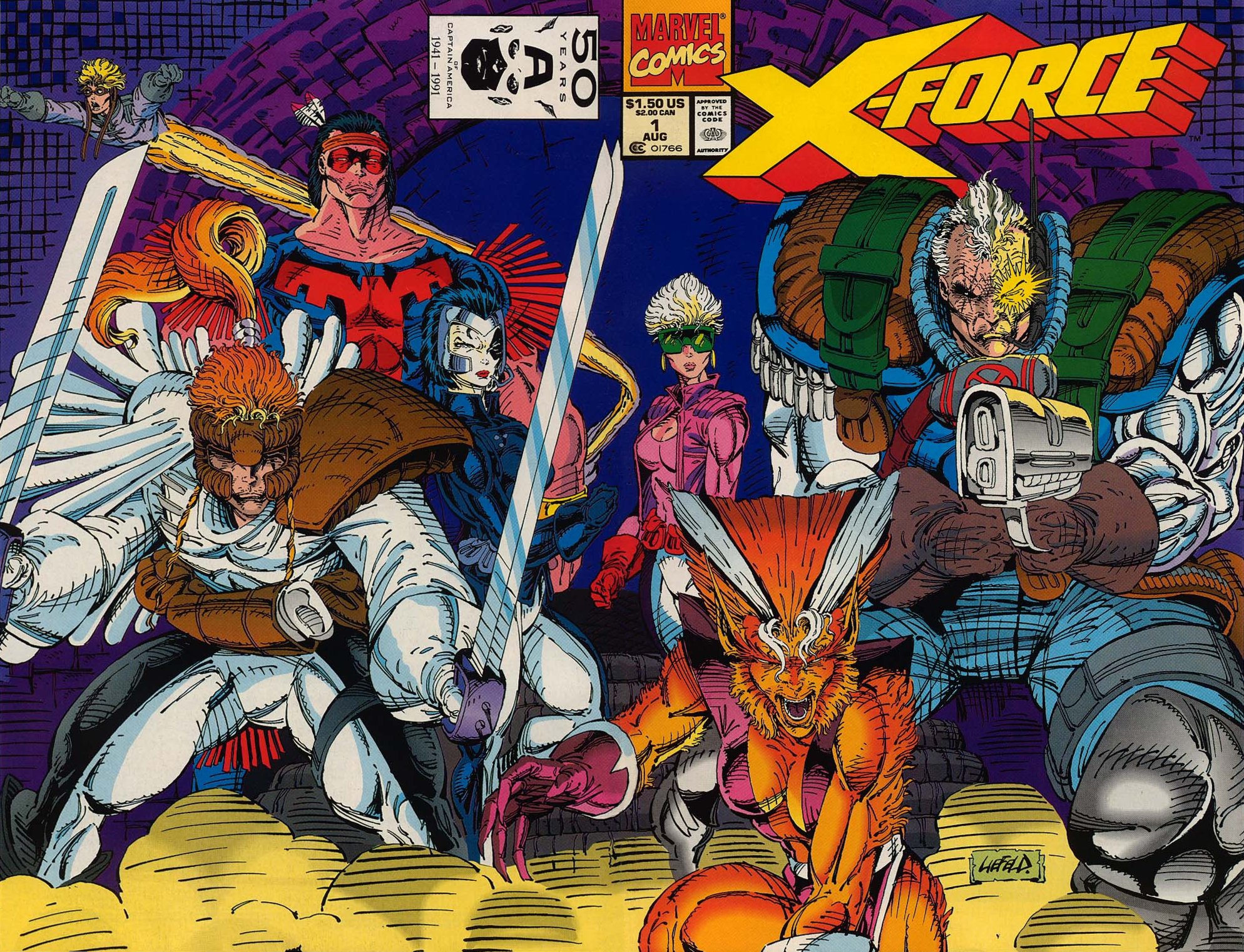 Rob Liefeld X Force 1 - HD Wallpaper 