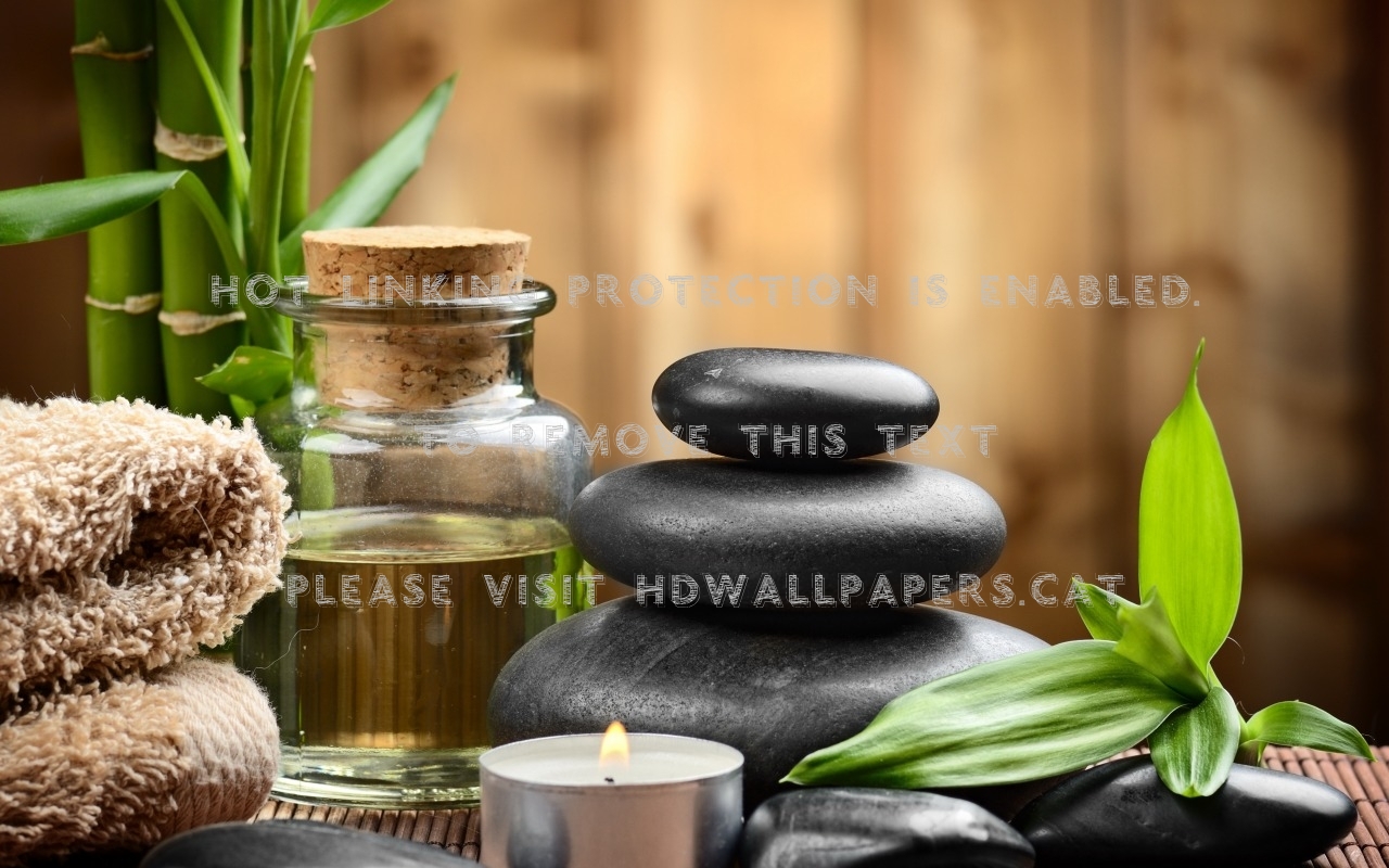 Spa Bamboo Towel Oil Stones Abstract - Nature Spa Quotes - HD Wallpaper 