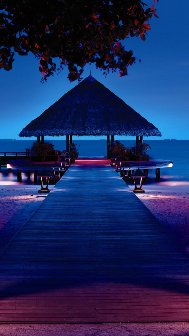 Angsana Resort & Spa, Ihuru, Maldives, Best Hotels - Maldives Night View - HD Wallpaper 