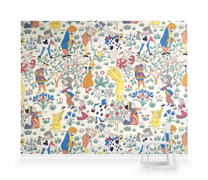 Voysey Alice In Wonderland Fabric - HD Wallpaper 