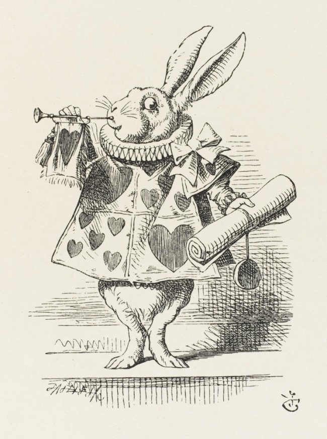 Lewis Carroll White Rabbit Alice In Wonderland - HD Wallpaper 