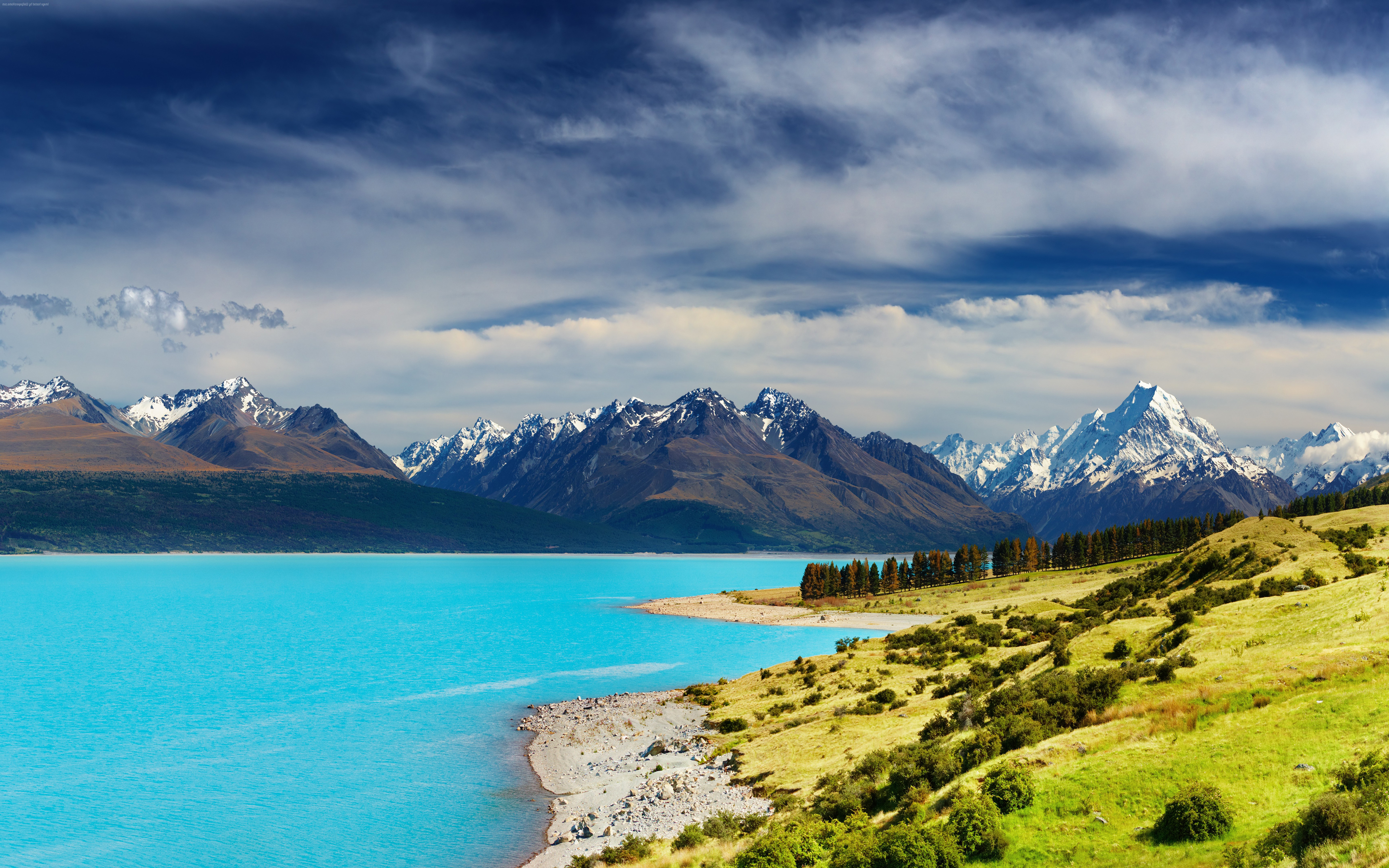 New Zealand Mountains 4k - HD Wallpaper 