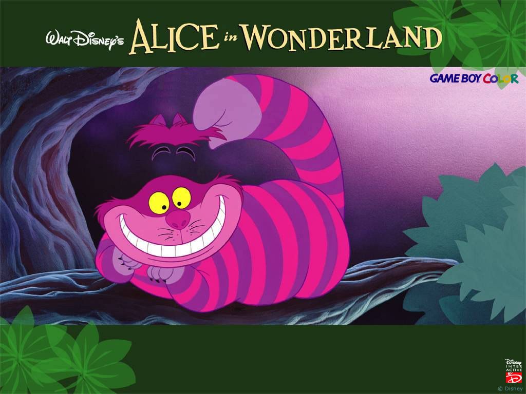 Alice In Wonderland Wallpaper Cartoon Cheshire Cat - HD Wallpaper 