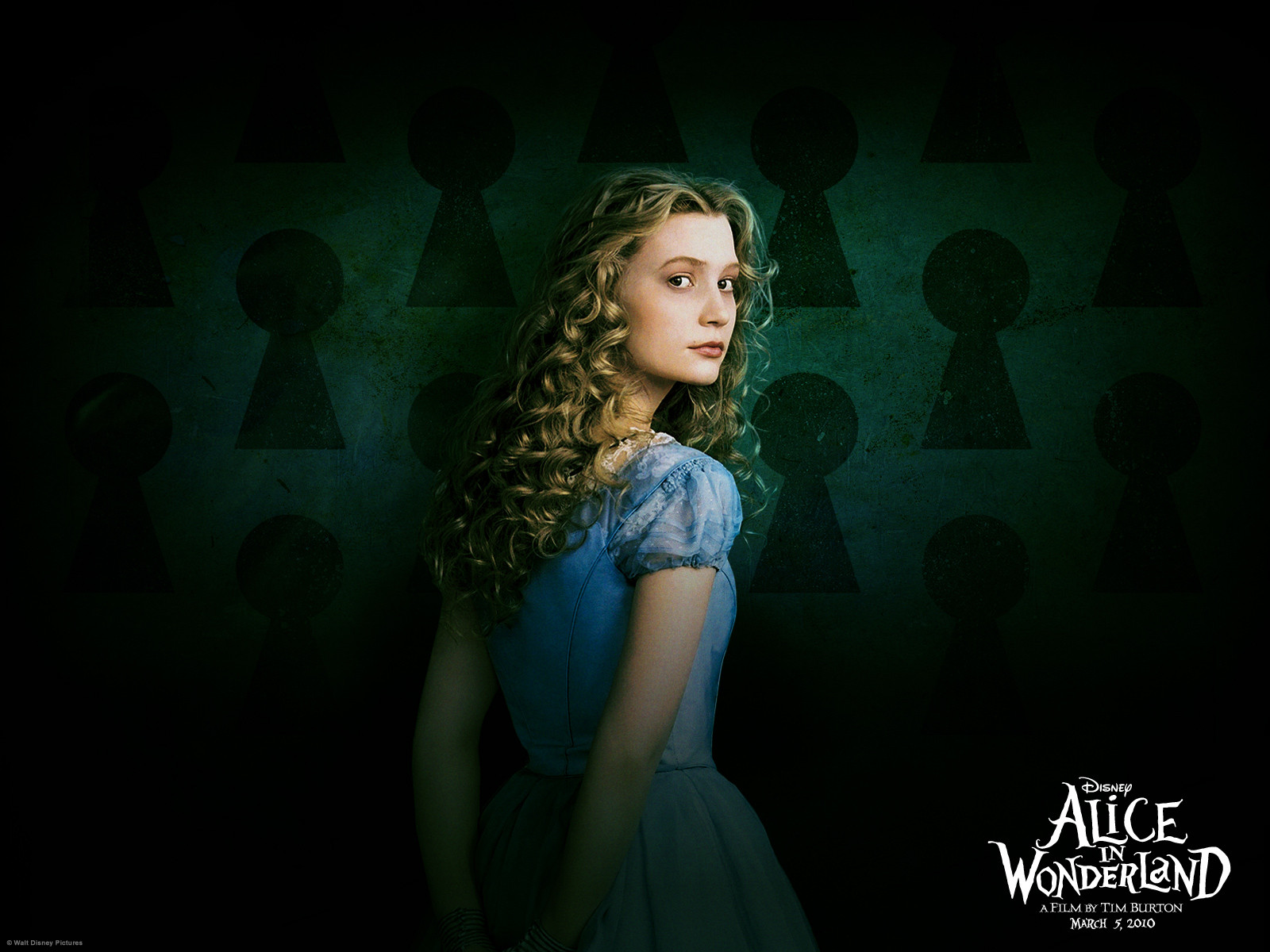 Mia Wasikowski Alice In Wonderland - HD Wallpaper 