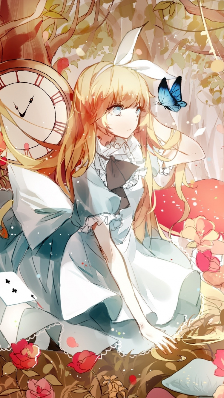 Beautiful Alice Alice In Wonderland Anime Girl Alice In Wonderland Anime Beautiful 750x1334 Wallpaper Teahub Io