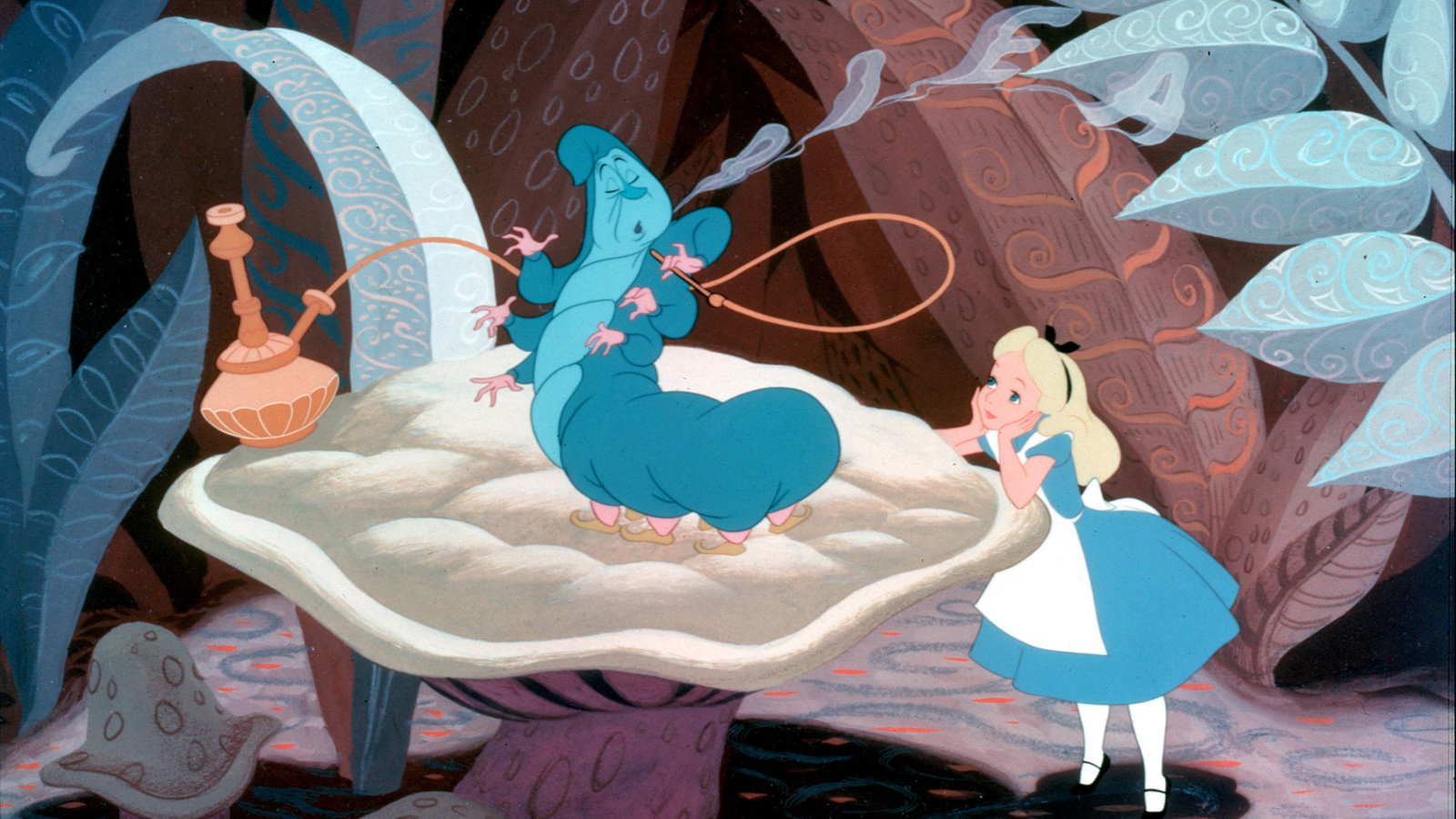 Alice In Wallpaper - Alice In Wonderland Caterpillar - HD Wallpaper 