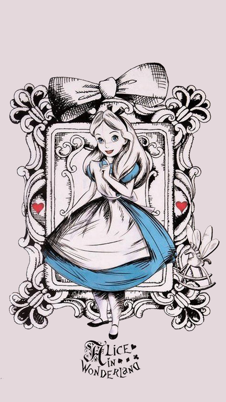 Disney, Alice, And Wonderland Image - Creative Alice In Wonderland Drawing - HD Wallpaper 