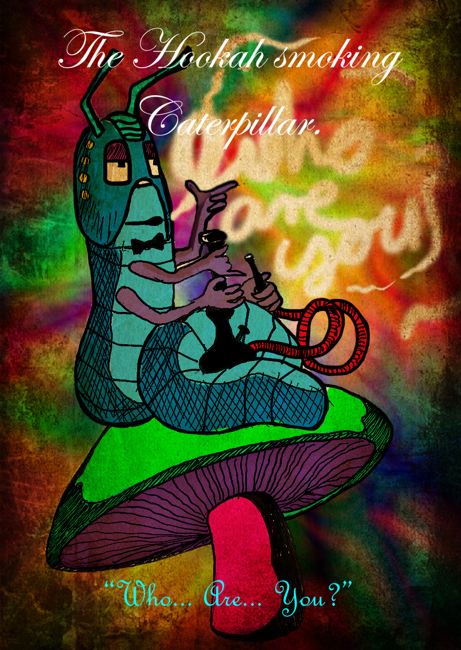 Trippy Alice In Wonderland Wallpaper - Trippy Alice In Wonderland Caterpillar Quotes - HD Wallpaper 