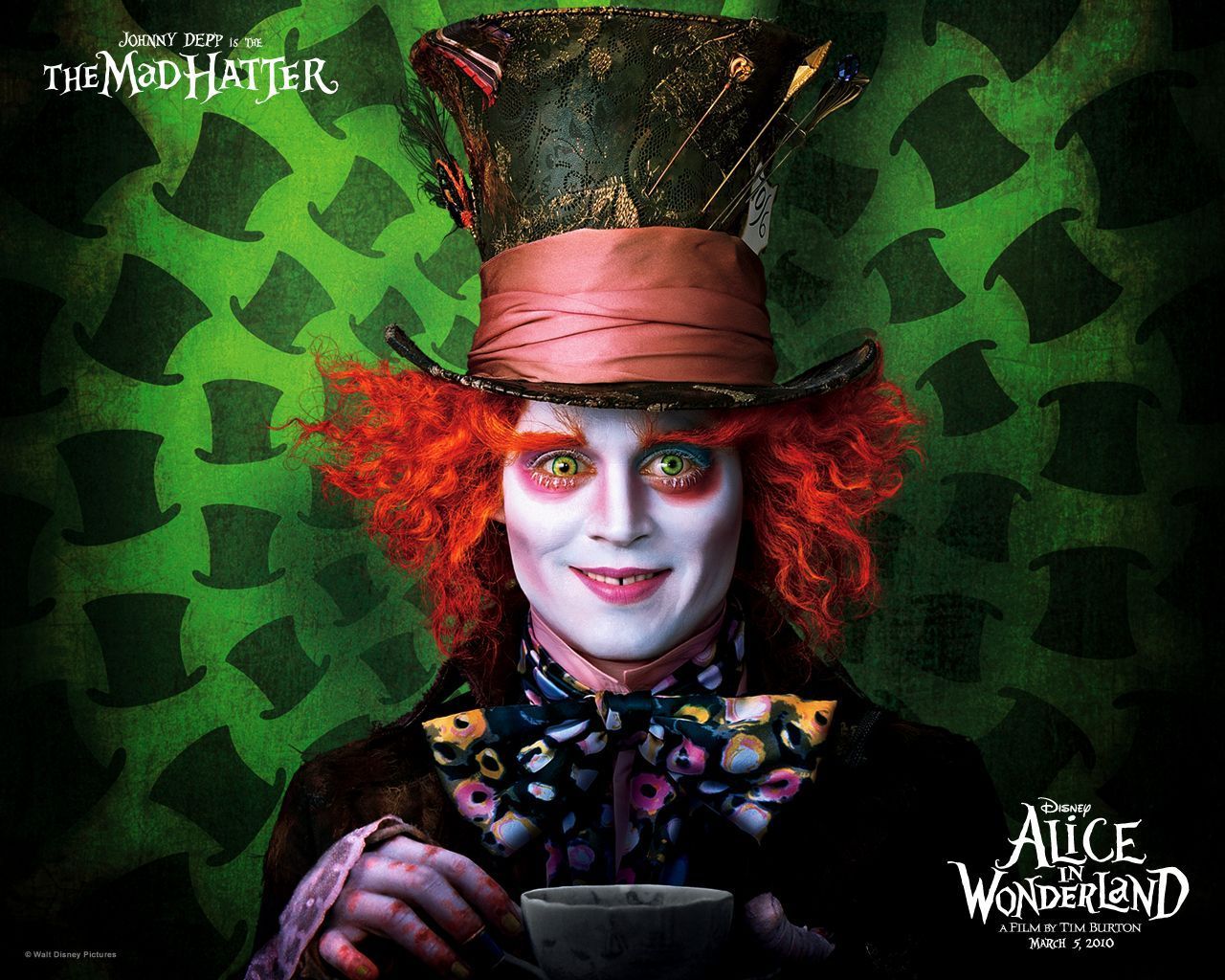 Alice In Wonderland Wallpaper Hatter - HD Wallpaper 