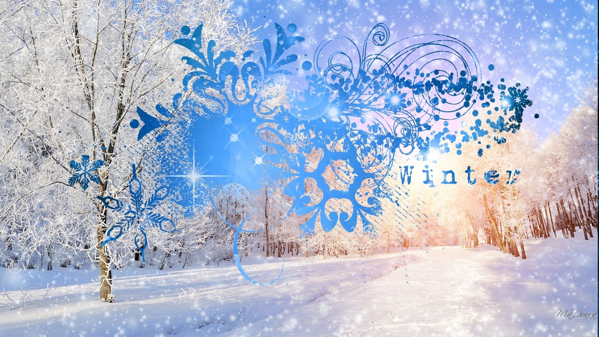 Winter Fairy Tale Background - HD Wallpaper 
