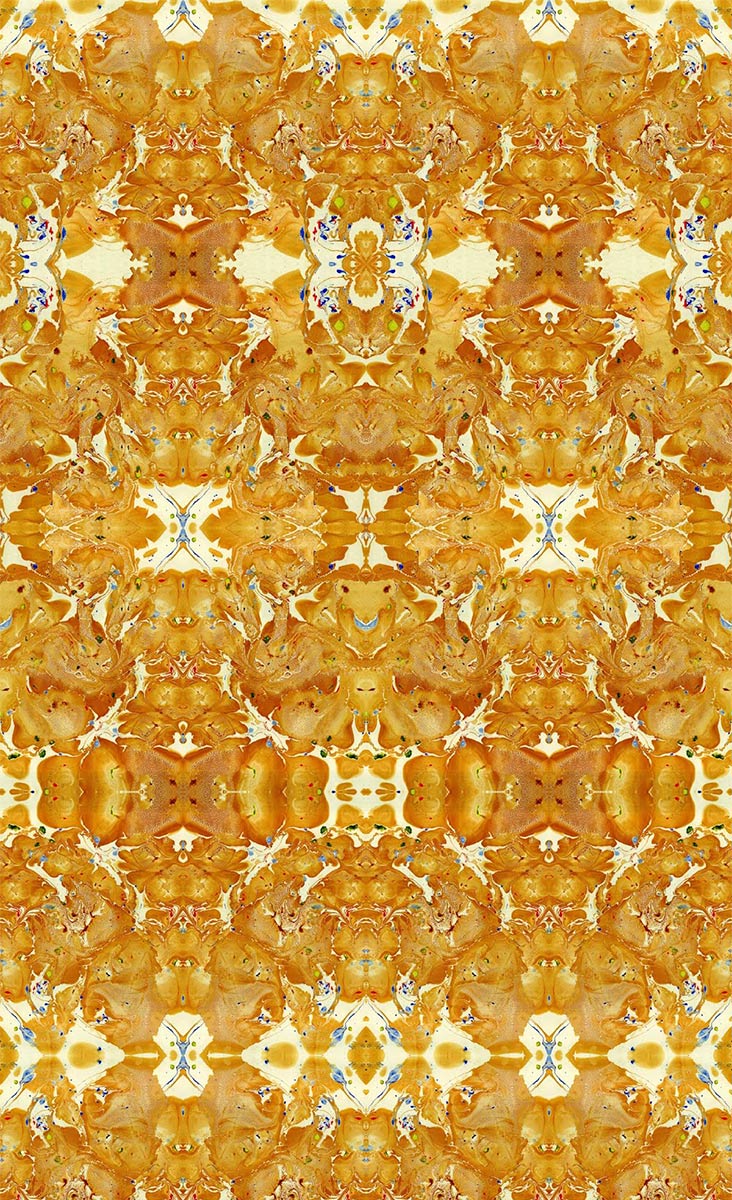 Cerebral Marble Wallpaper Timorous Beasties Orange - HD Wallpaper 
