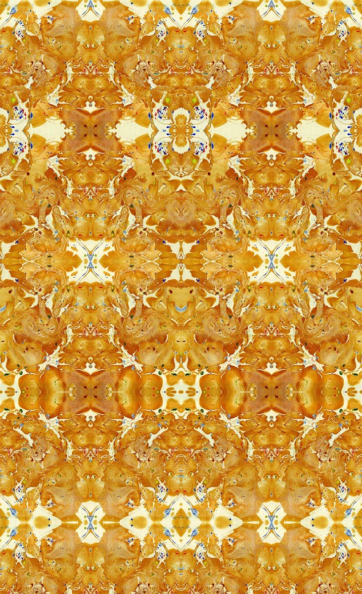 Cerebral Marble Wallpaper Timorous Beasties Orange - HD Wallpaper 