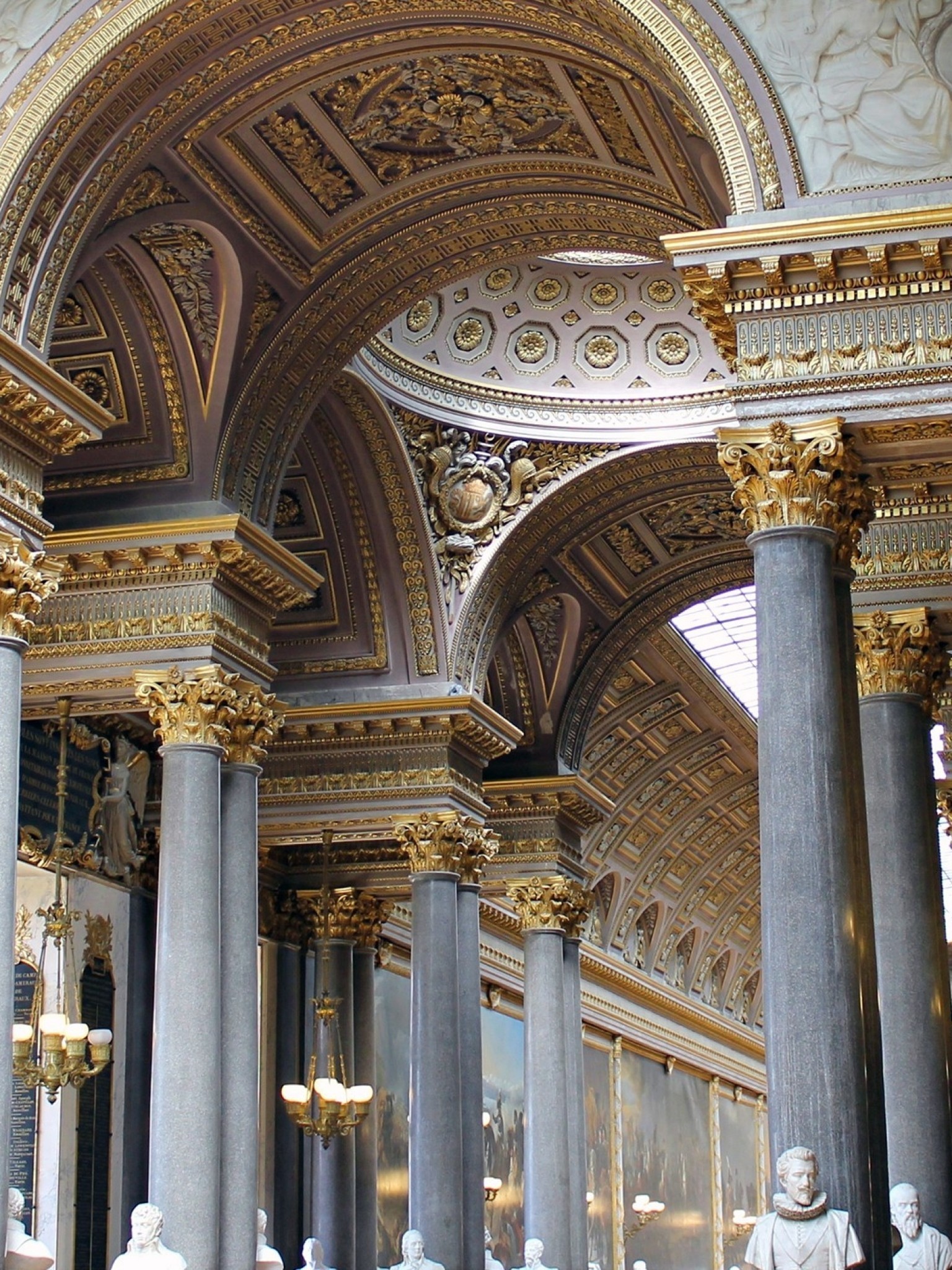 Palace Of Versailles, Columns, Gold, Marble, France, - HD Wallpaper 