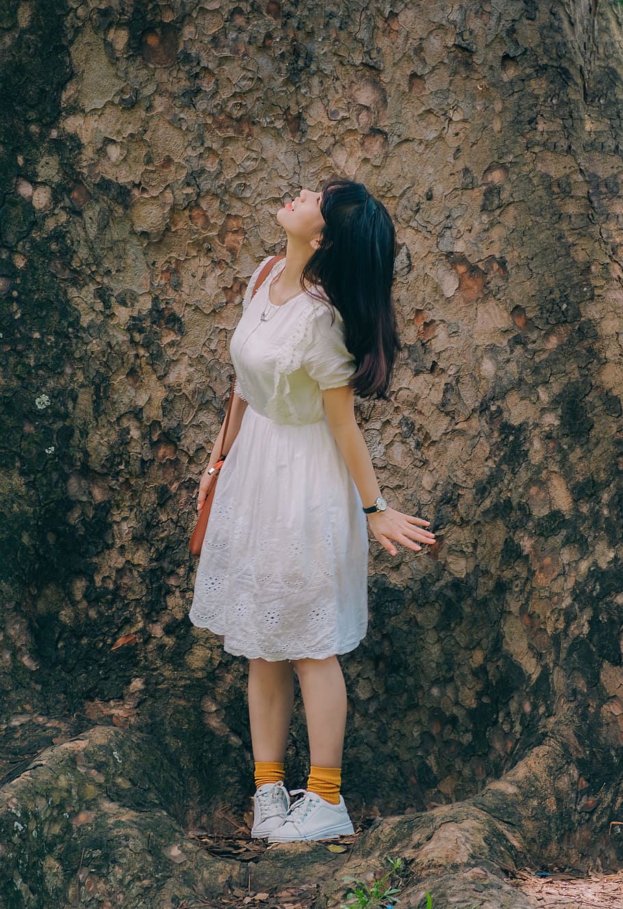 Photography Of Woman Standing Near Tree, Attractive, - HD Wallpaper 