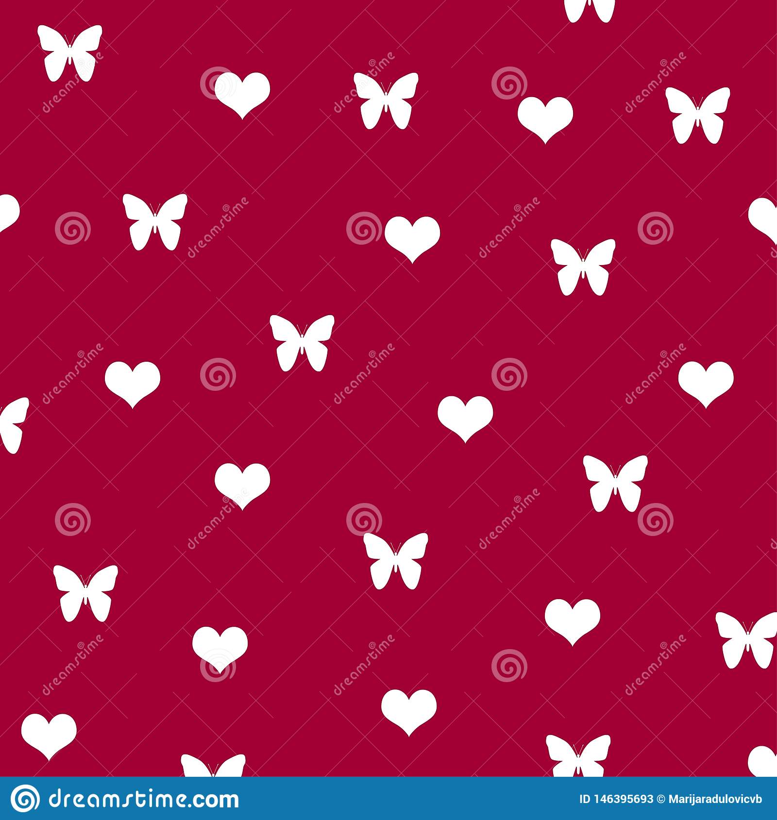 Background Pattern White Butterfly Heart Love Cute - Heart - HD Wallpaper 